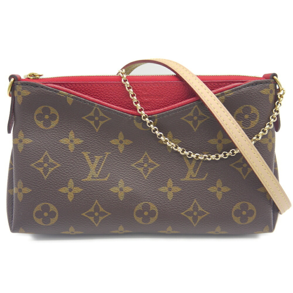LOUIS VUITTON Louis Vuitton Monogram Pallas Clutch M41638 Chain Shoulder Bag